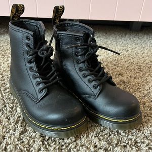 Black Dr Marten kids boots barely used